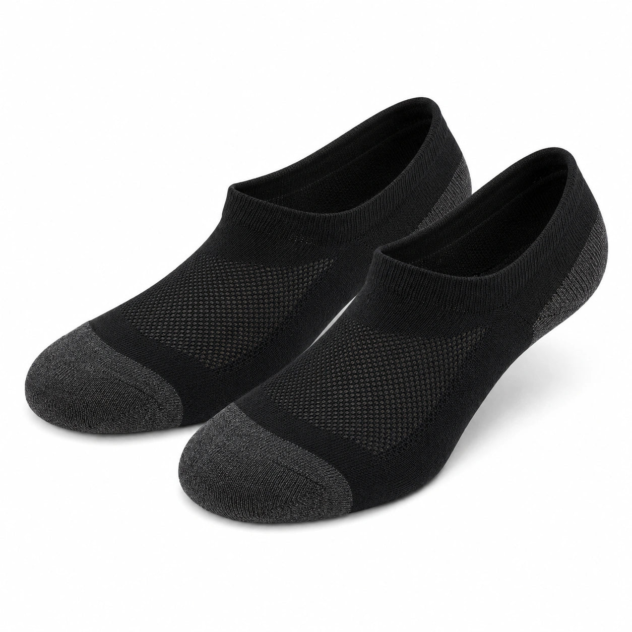 Calze corte 39-42 in maglia elasticizzata nero/grigio per attività quotidiane