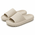 Ciabatte aperte 40/41 in EVA beige con fascia testurizzata