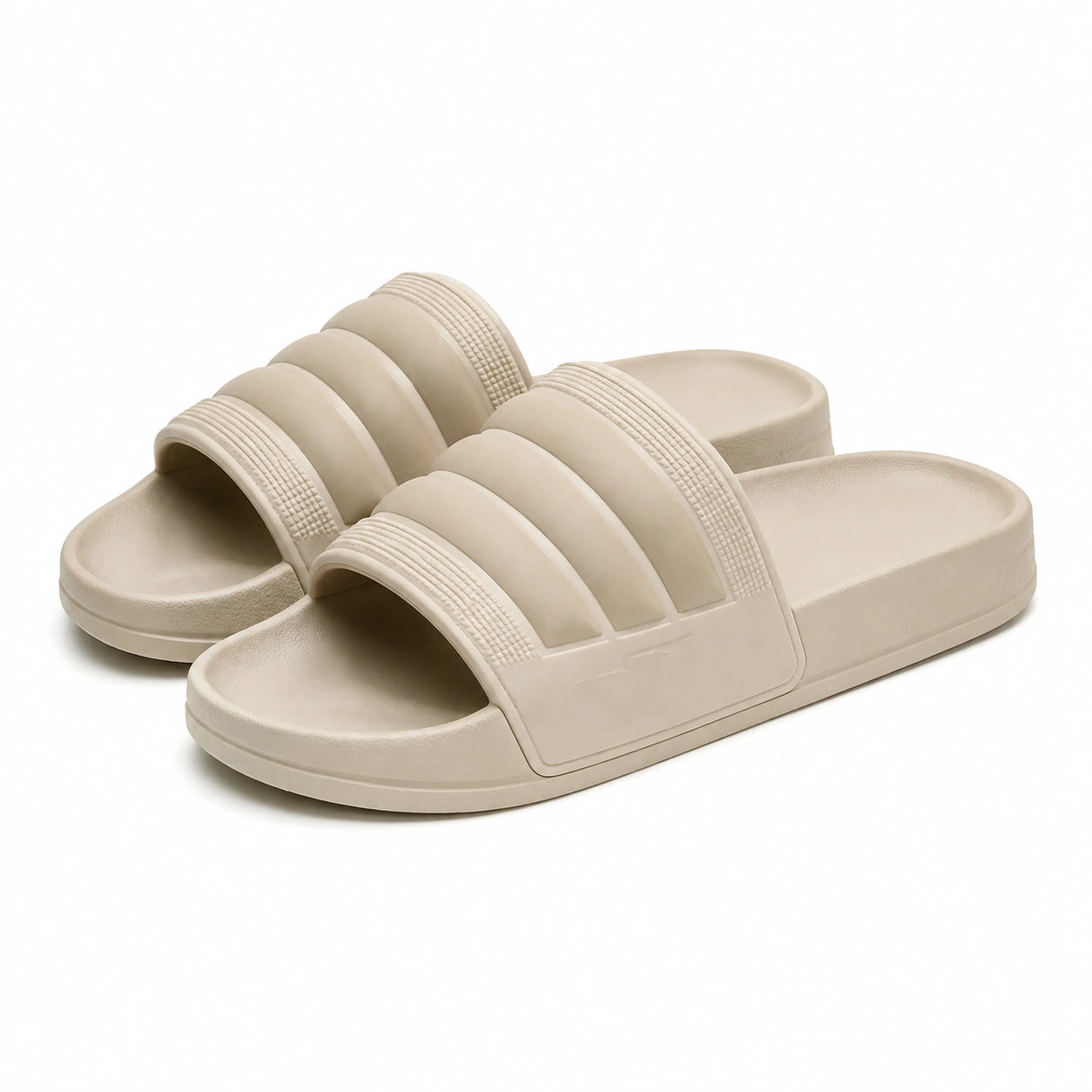 Ciabatte aperte 42/43 in materiale sintetico beige con suola sagomata