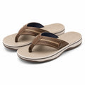 Infradito uomo 40/41 in materiale sintetico beige e marrone - suola antiscivolo per uso estivo
