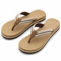 Infradito 36/37 beige in materiale sintetico con fascia tessile - stile casual estivo