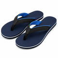 Infradito 38/39 blu navy e nero in materiale sintetico con fascia in tessuto per uso estivo
