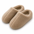 Pantofole da casa 40/41 in tessuto effetto sherpa beige - chiuse e morbide